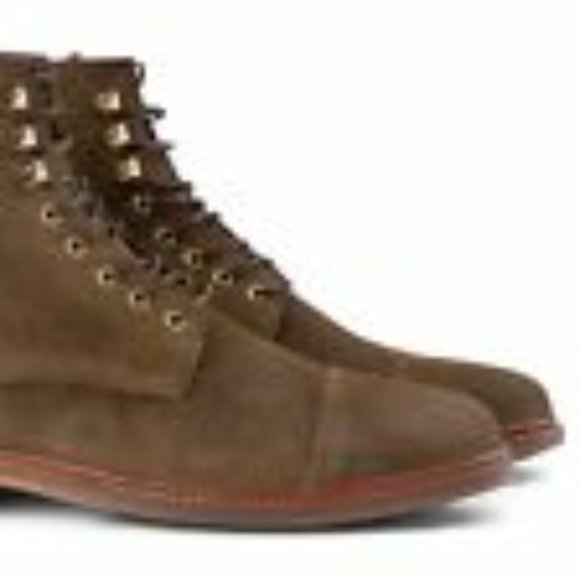 NEW $195 Shoe The Bear Mens Curtis Waxed Suede Khaki Green Ankle Boots 44 US 11 - Picture 5 of 7